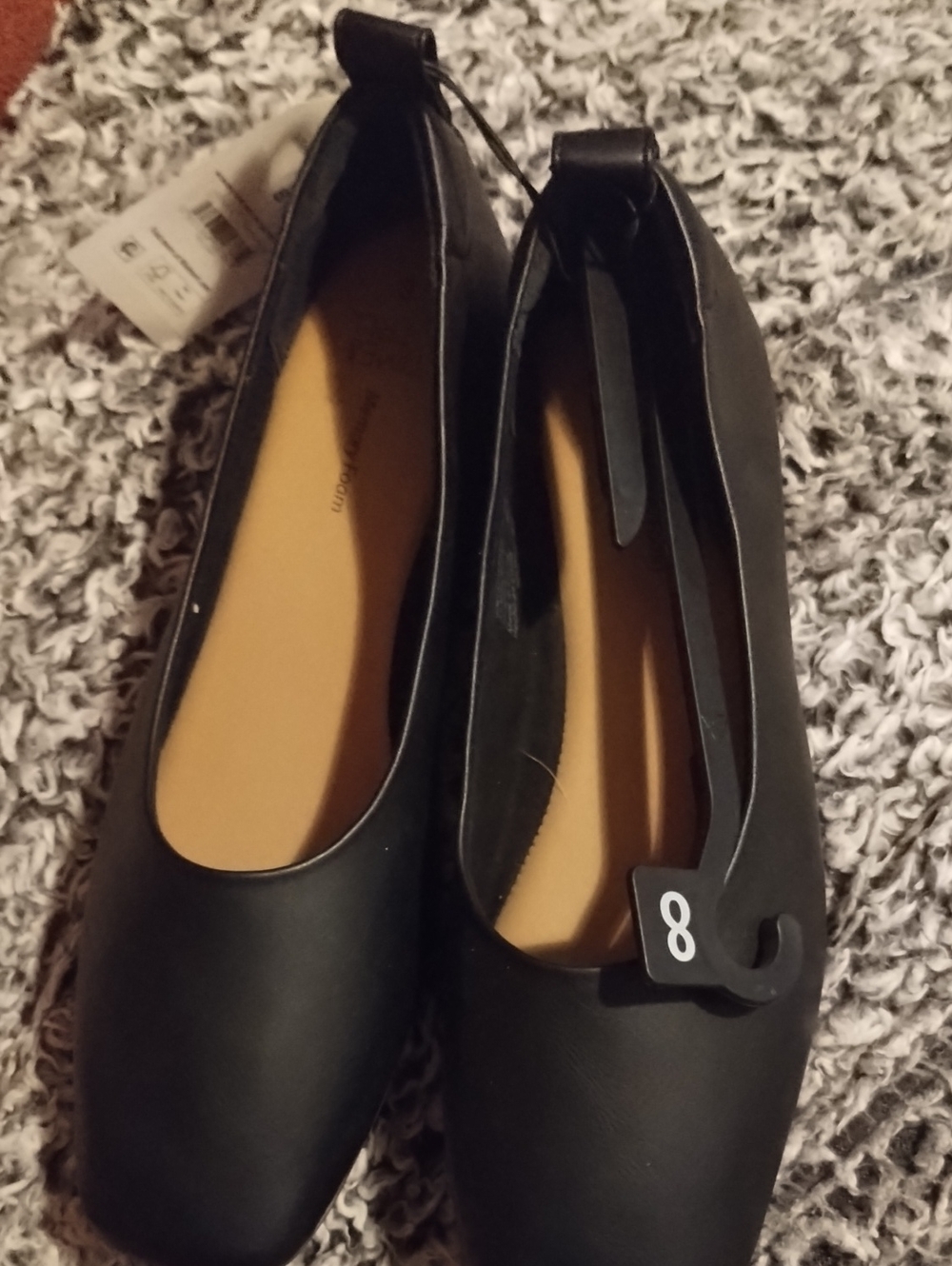 Time and Tru Black Slip-On Ballet Flats